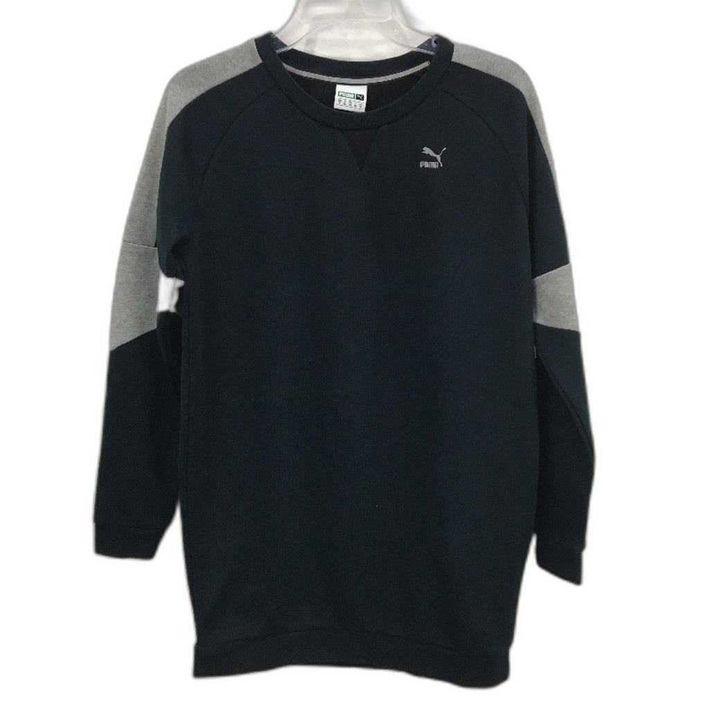 Puma Evolution Navy Grey Marle Crew Neck Sweater Dress Ladies Size Small