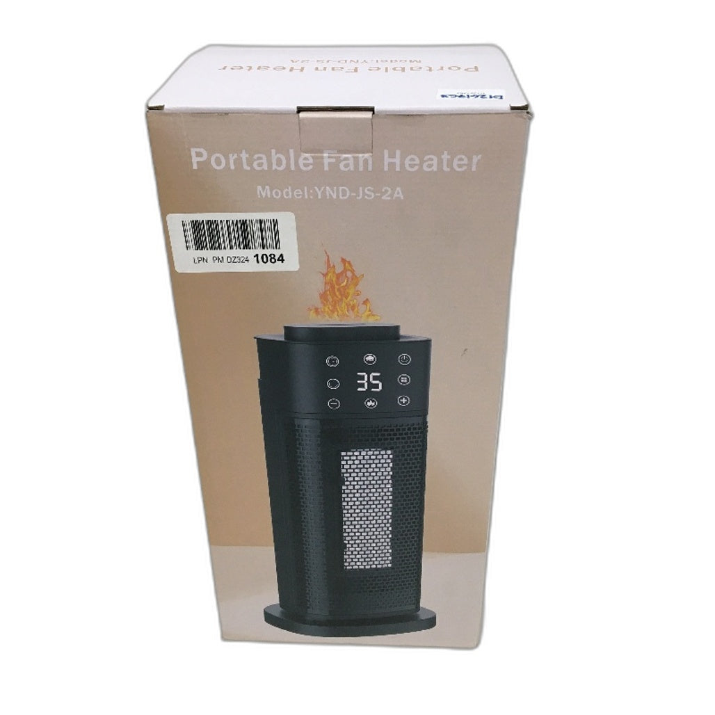 YND-JS-2A 2000W 220-240V Remote Control Black Portable Fan Space Heater DEMO