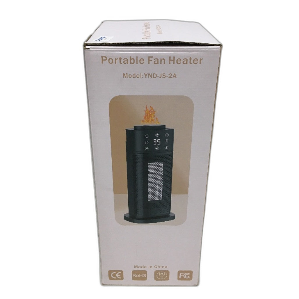 YND-JS-2A 2000W 220-240V Remote Control Black Portable Fan Space Heater DEMO
