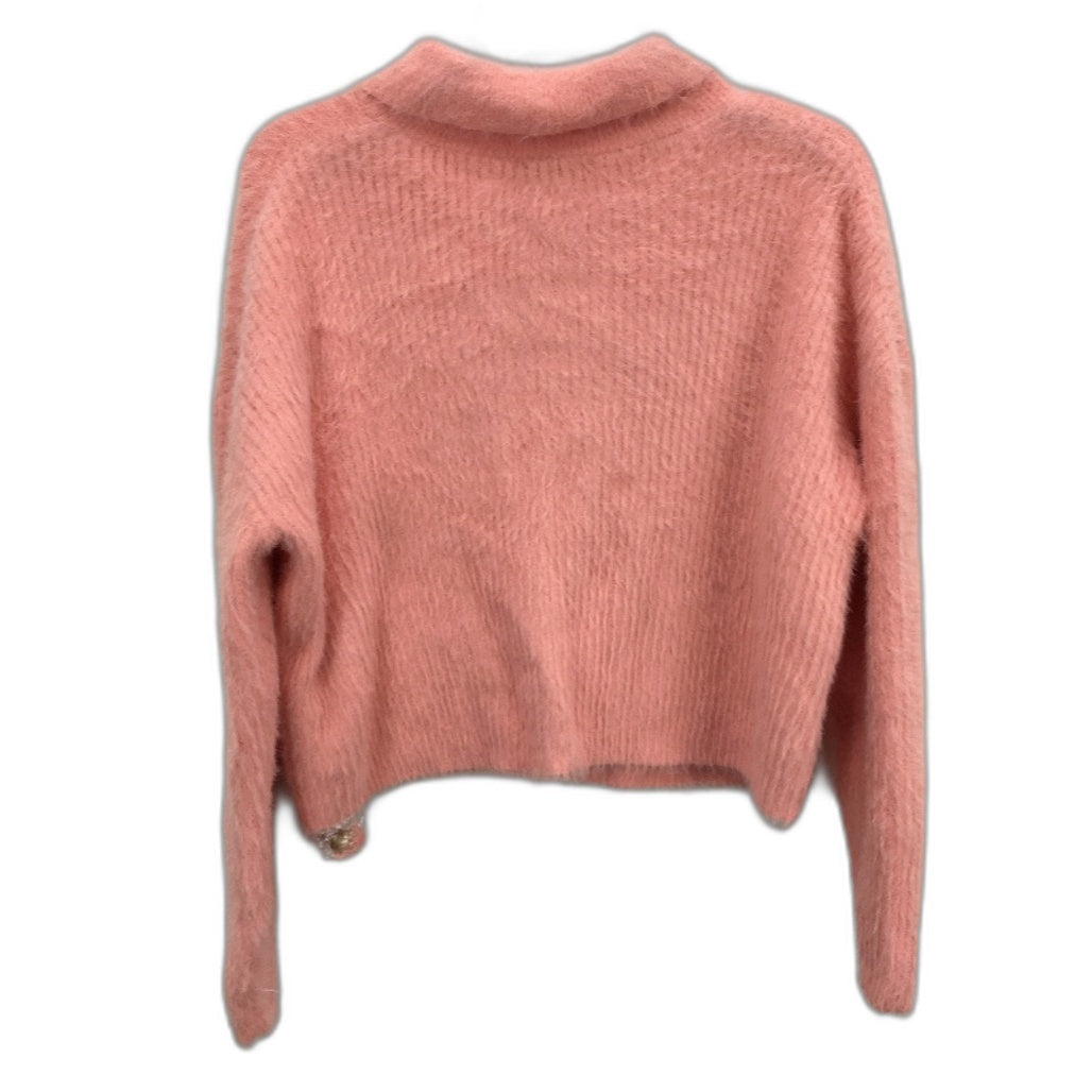 Sheike Delilah Knit Fluffy Soft Candy Pink Cardigan Ladies Size Medium NEW