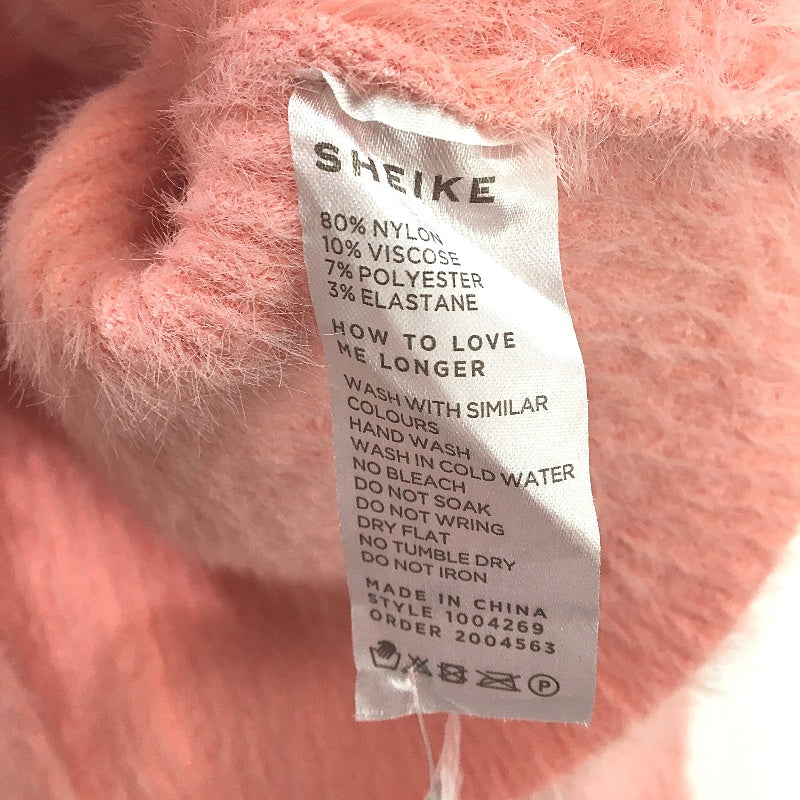 Sheike Delilah Knit Fluffy Soft Candy Pink Cardigan Ladies Size Medium NEW