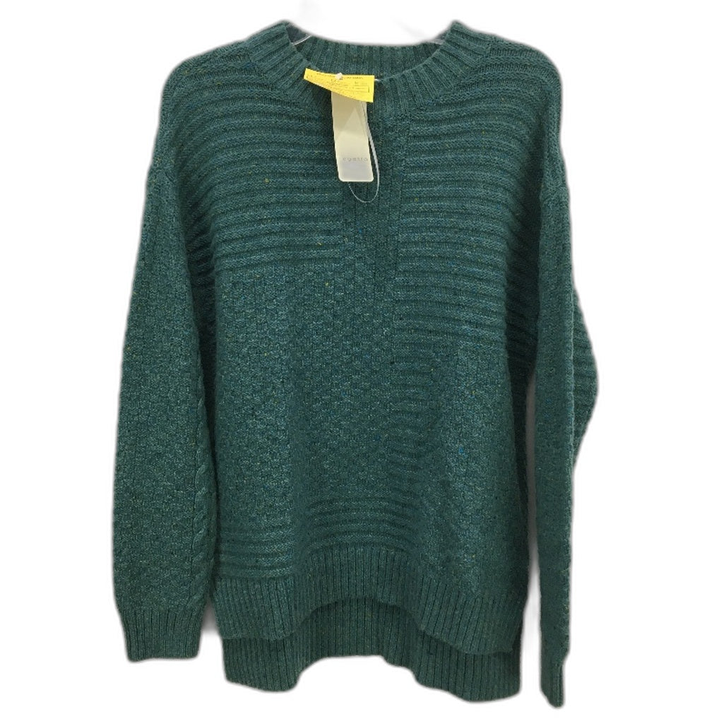 Regatta Knitted Cotton Blend Pine Green Gold Fleck Sweater Ladies Size 10 NEW