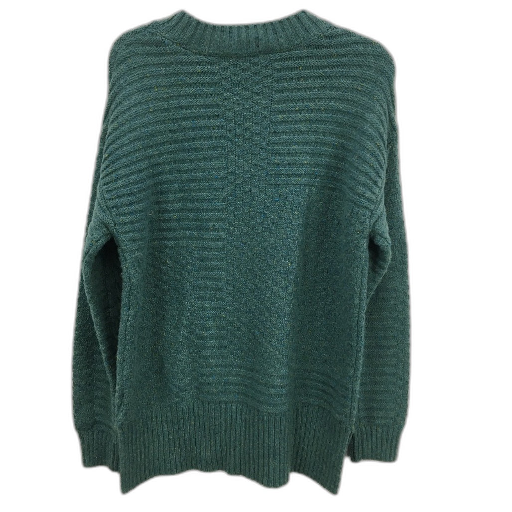 Regatta Knitted Cotton Blend Pine Green Gold Fleck Sweater Ladies Size 10 NEW