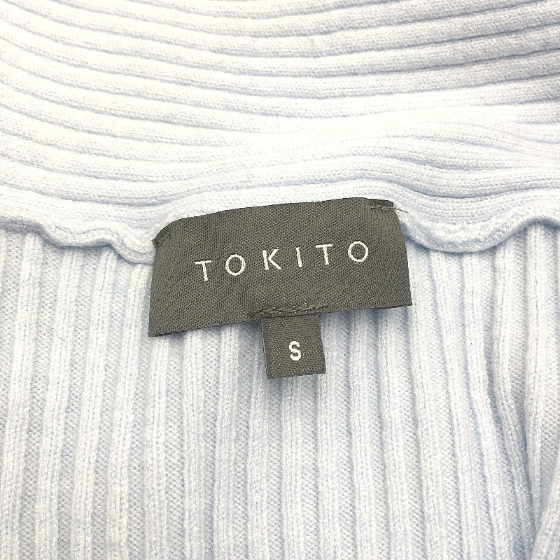 Tokito Petites Off Shoulder Wrap Knit Top in Baby Blue Ladies Size Small NEW