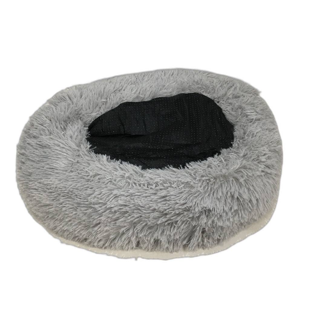2 Pack Soft & Fluffy Grey Calming Ped Beds For Small Animals Cats & Dogs NEW