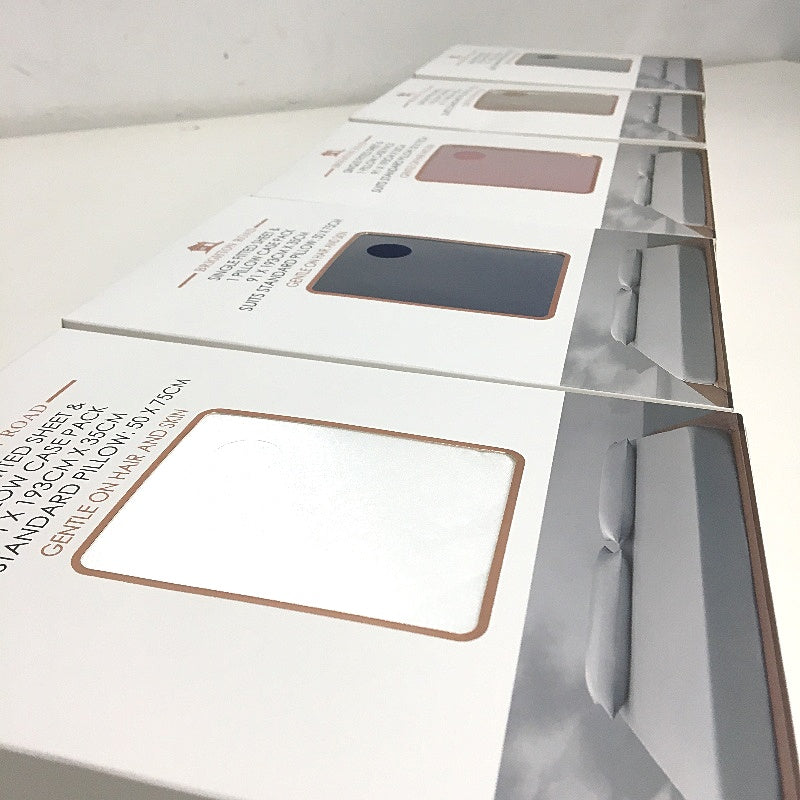 Brighton Road Navy Gentle On Hair & Skin Satin SINGLE Fitted Sheet Pack NEW