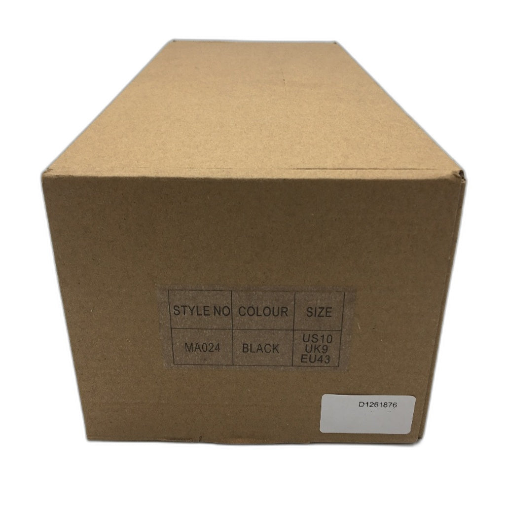 Black & Grey Hard Sole Faux Fur Lined Slip On Slippers Mens Size US 10 EU 43 NEW