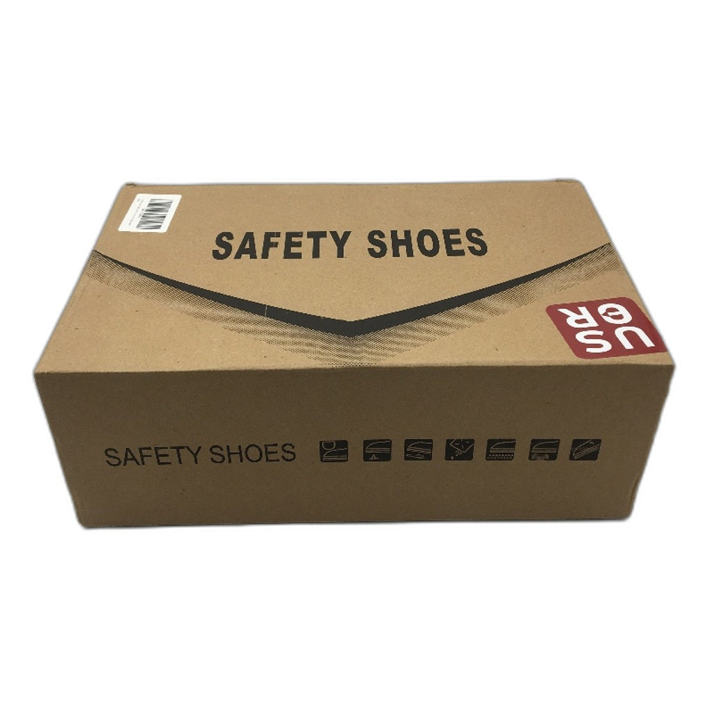 Usor Safety Sneaker Style Black Lace Up Work Steel Toe Shoes Unisex Sz EU 41 NEW