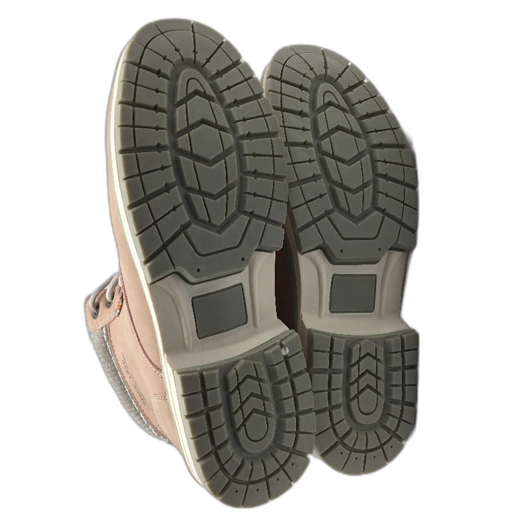 Qichen Rose Pink Faux Fur Lined Lace Up Outdoor Boots Ladies Size EU 40 NEW