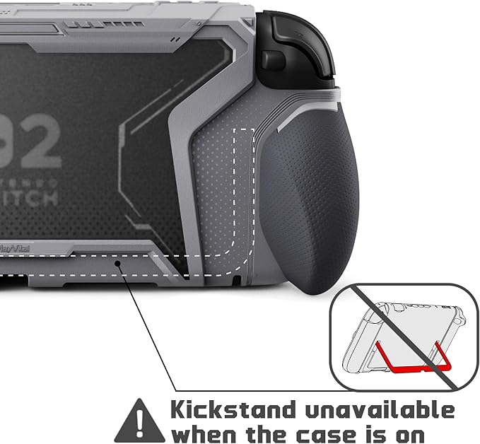 PlayVital Beyond Grip Dockable Ergonomic Grey Console Cover for Switch 2 NEW