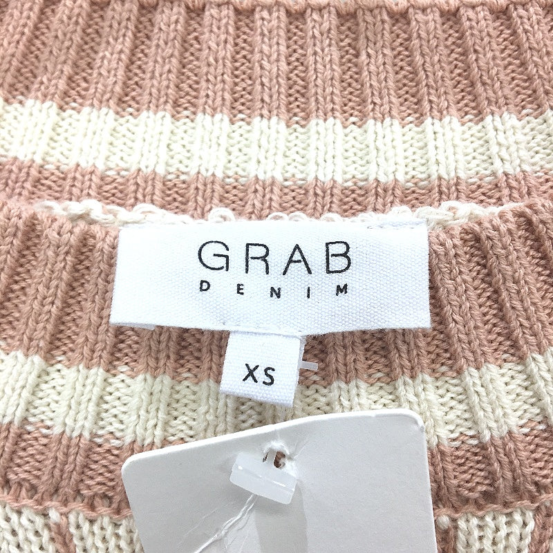 Grab Denim Two Tone Mahogany Rose Eggnog Crew Neck Knit Jumper Ladies Sz XS NEW