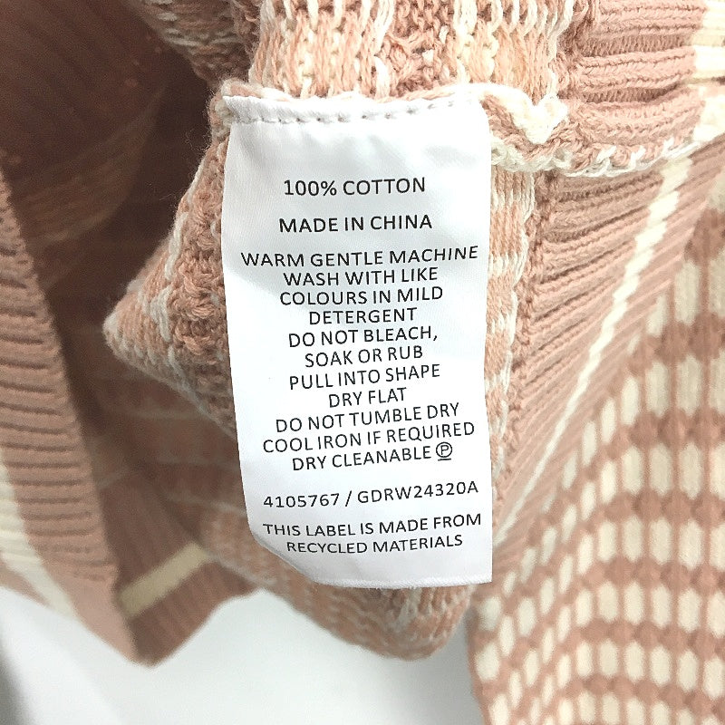 Grab Denim Two Tone Mahogany Rose Eggnog Crew Neck Knit Jumper Ladies Sz XS NEW