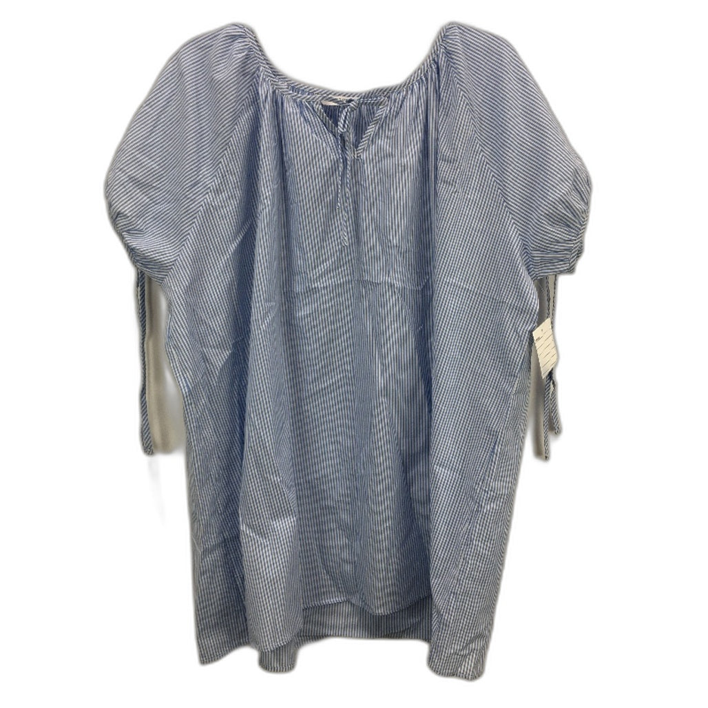 Chloe & Lola Oversized Tie Front Vertical Stripe Pyjama Top Ladies Sz Small NEW