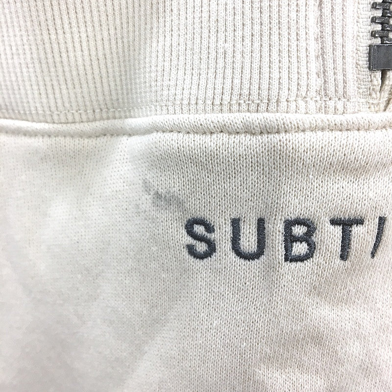 Subtitled Off White State Panelled Zip Front Fleeceboat Jumper Ladies Size M NEW