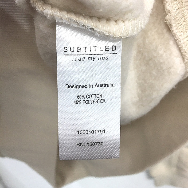 Subtitled Off White State Panelled Zip Front Fleeceboat Jumper Ladies Size M NEW