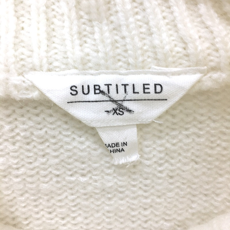 Subtitled Maxie Oversized Knitted Ribbed Ivory Jumper Ladies Size XS NEW