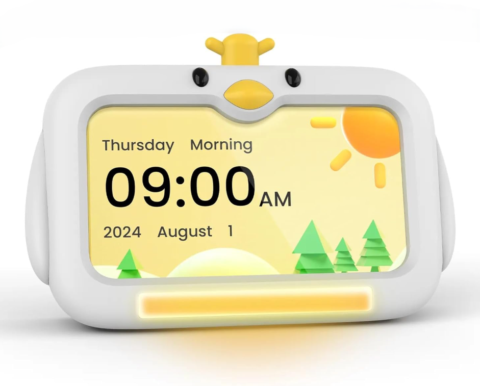 Kids Sleep Trainer Clock Chicken Design Alarm Clock For Children Night Light