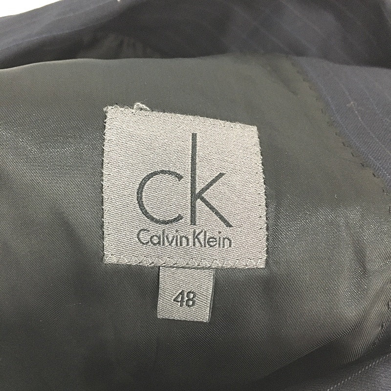 Calvin Klein Navy Pinstripe Single Breasted Fully Lined Blazer Mens Size 48