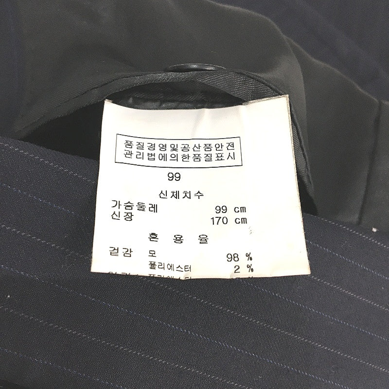 Calvin Klein Navy Pinstripe Single Breasted Fully Lined Blazer Mens Size 48