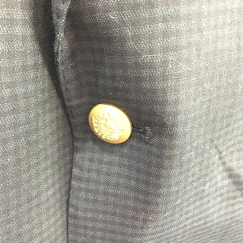 Studio Italia Navy & Black Checkered Single Breasted Gold Accent Mens Blazer