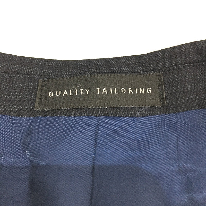 Studio Italia Navy & Black Checkered Single Breasted Gold Accent Mens Blazer