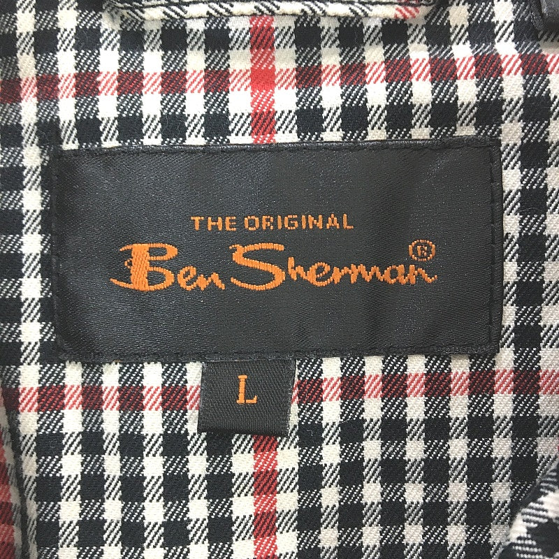 Ben Sherman Black, White & Red Checkered Double Breasted Casual Blazer Mens Sz L