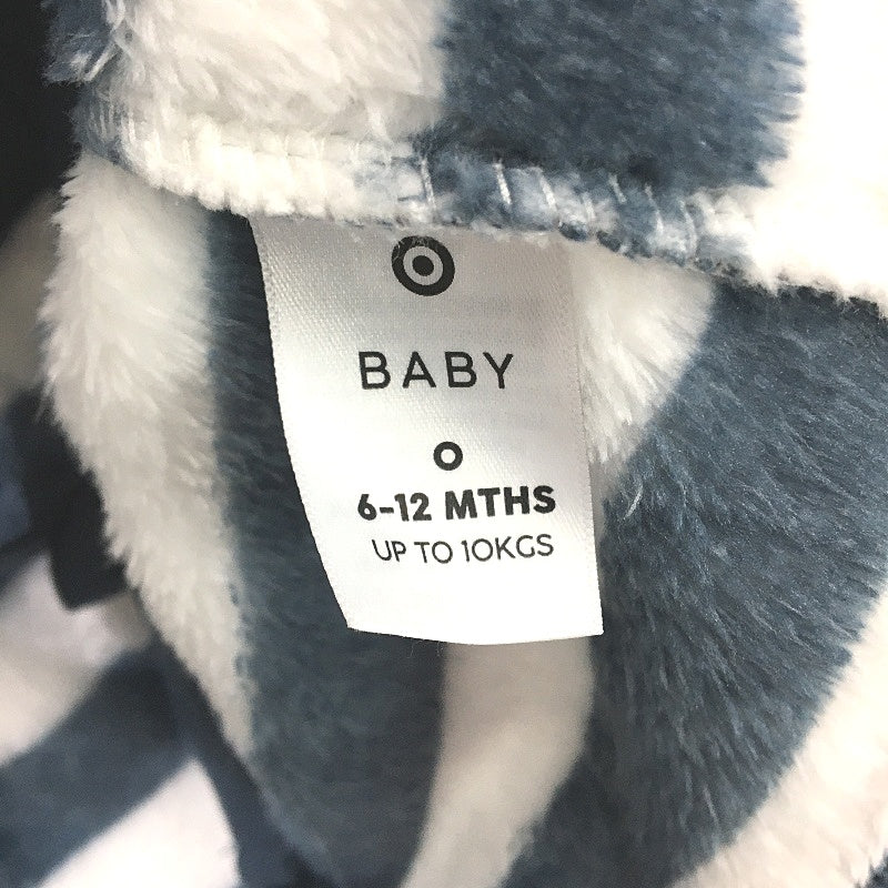 Target Disney Mickey Mouse Navy Stripe Dressing Gown Kids Size 6-12 Months NEW