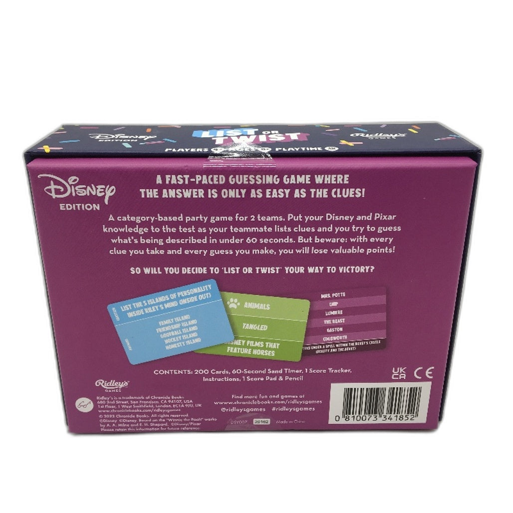 Disney 3pk Selfish Villains Lucky Pups and List or Twist Card Games Bundle NEW