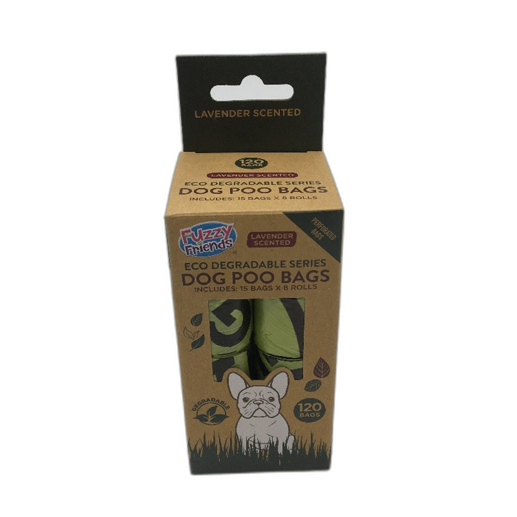 Vinnies & Fuzzy Friends 6pk x2 Poo Dispenser and x4 Scented Eco Dog Poo Bags NEW