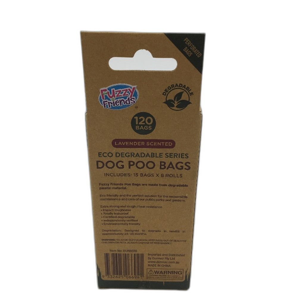 Vinnies & Fuzzy Friends 6pk x2 Poo Dispenser and x4 Scented Eco Dog Poo Bags NEW