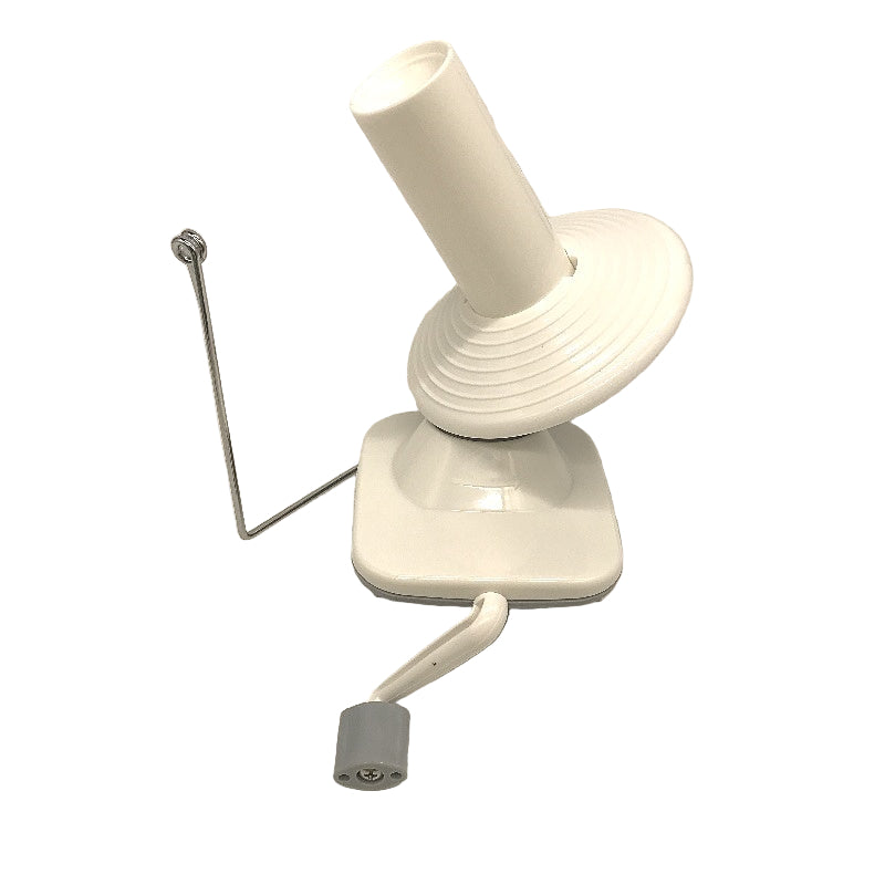 3.05 oz Yarn Cake Ball Manual Hand Crank Winder in White Grey NEW