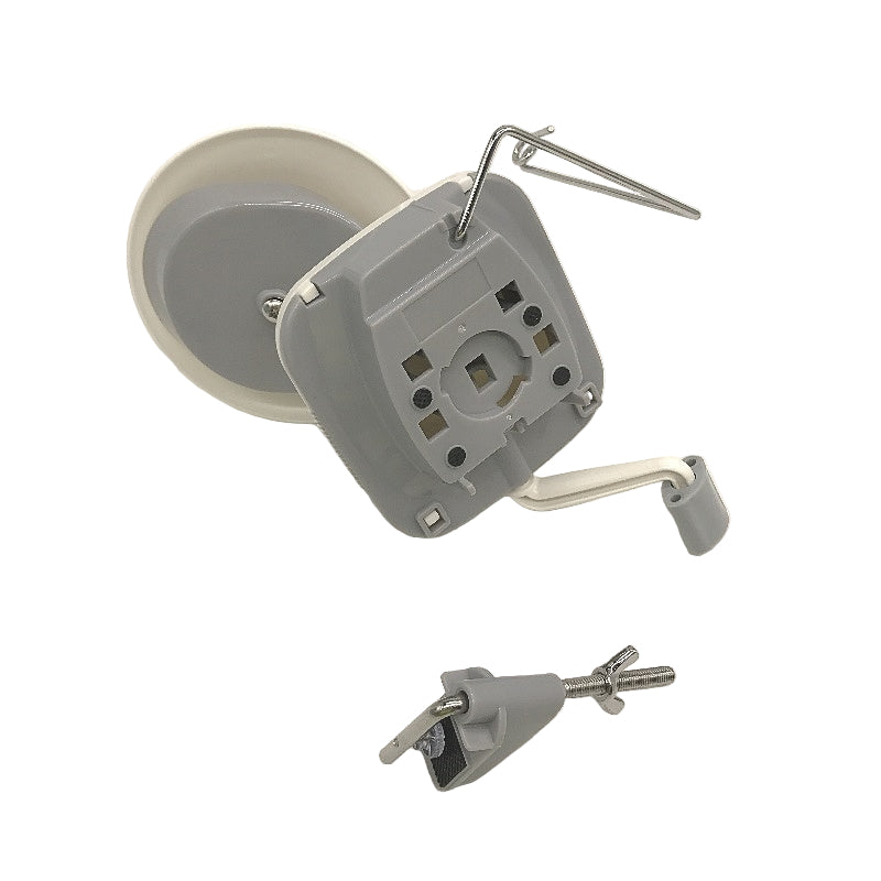 3.05 oz Yarn Cake Ball Manual Hand Crank Winder in White Grey NEW