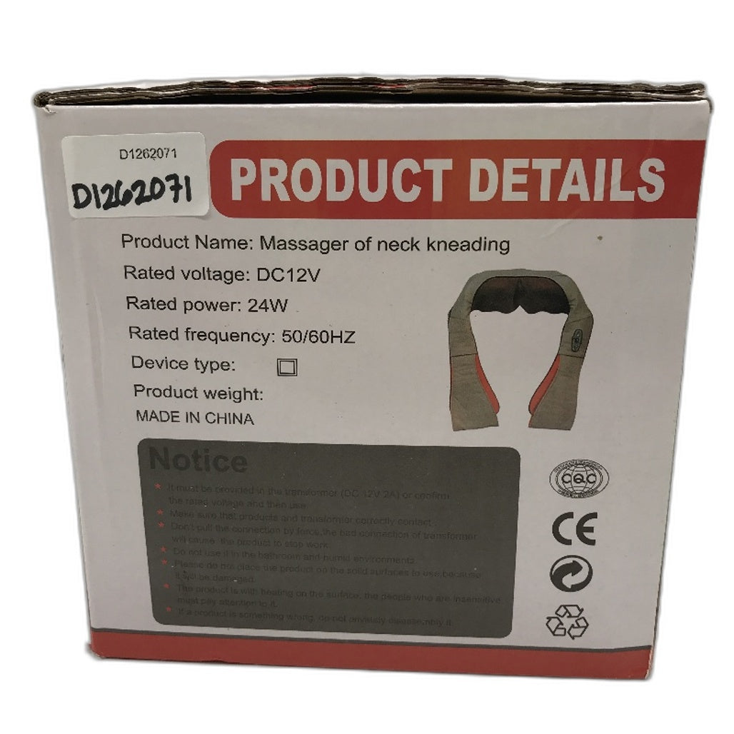 Massager of Neck Kneading Shiatsu Massaging with Heat and 3 Speed Levels NEW