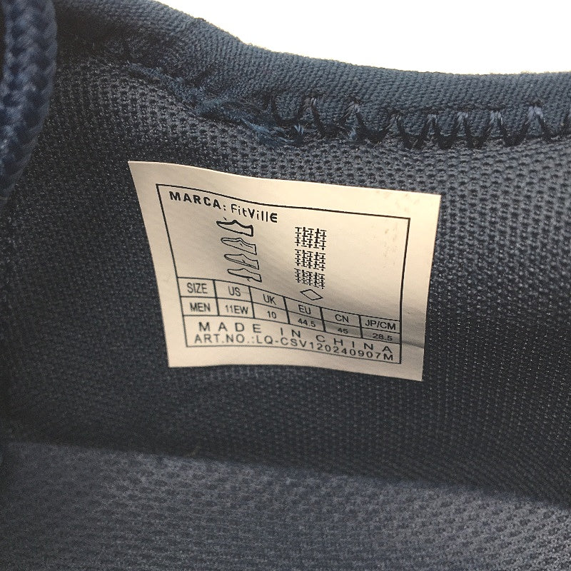 Fitville Navy Extra Wide Fit Trainers Slip On Laced Sneakers Mens Size US 11 NEW