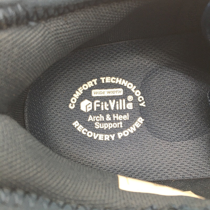 Fitville Navy Extra Wide Fit Trainers Slip On Laced Sneakers Mens Size US 11 NEW