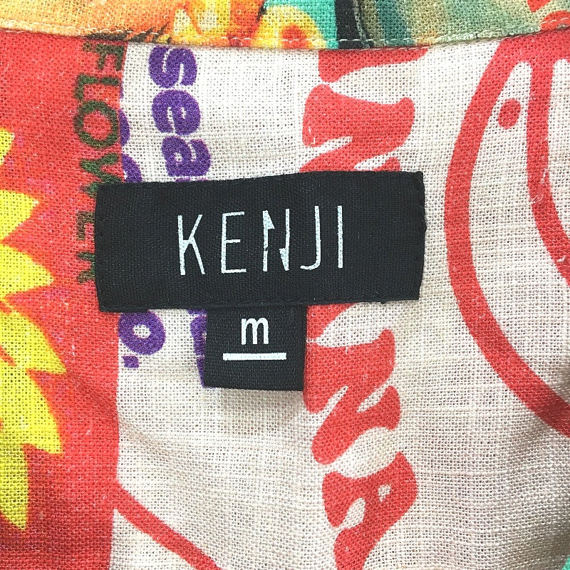 Kenji Cotton Blend Lightweight Advert Logo Themed SS Casual Shirt Mens Sze M NEW
