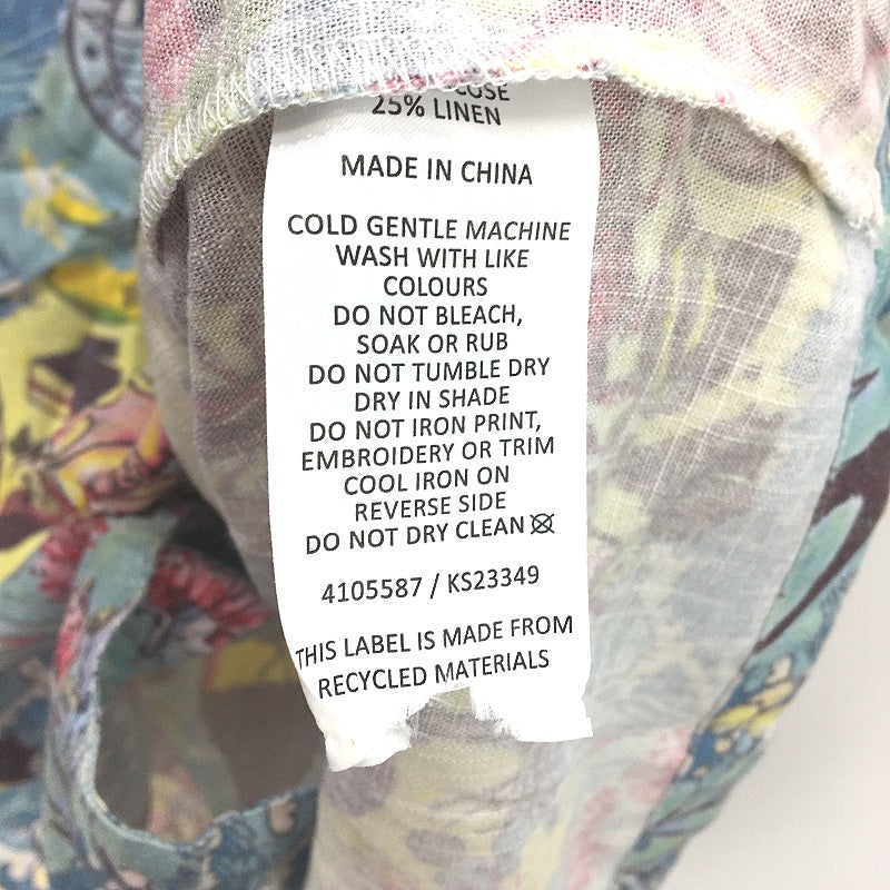 Kenji Australia Themed Linen Blend Lightweight SS Casual Shirt Mens Size M NEW