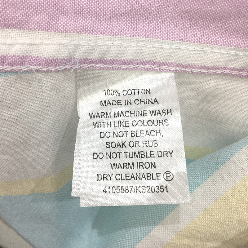 Kenji 100% Cotton Pastel Striped SSleeve Casual Slim Fit Shirt Mens Sz M NEW