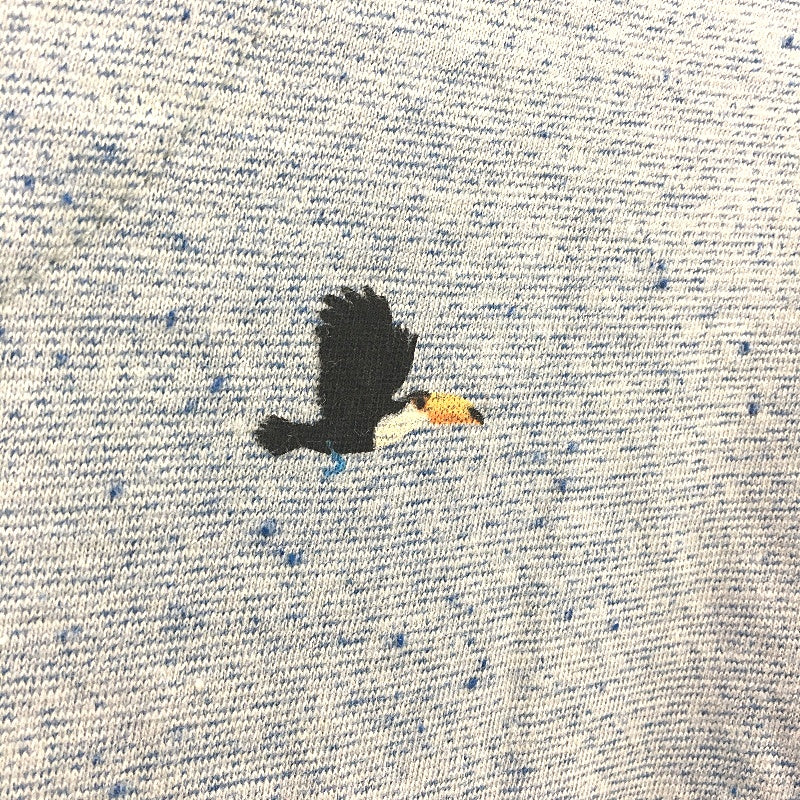 Kenji Light Blue Mottled Toucan Print Soft Short Sleeve T-Shirt Mens Size M NEW