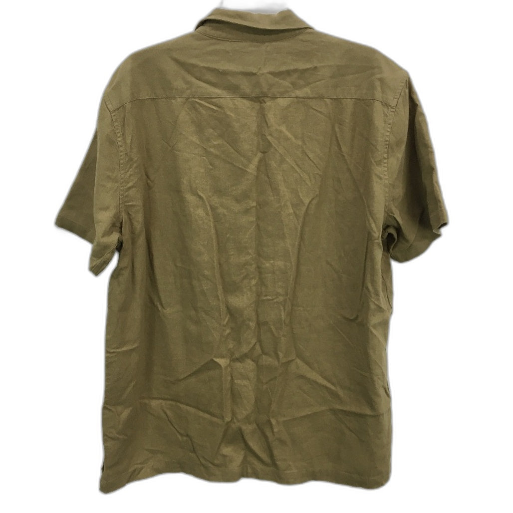 Maddox Lightweight Olive Green Thistle Embroided SS Casual Shirt Mens Size M NEW