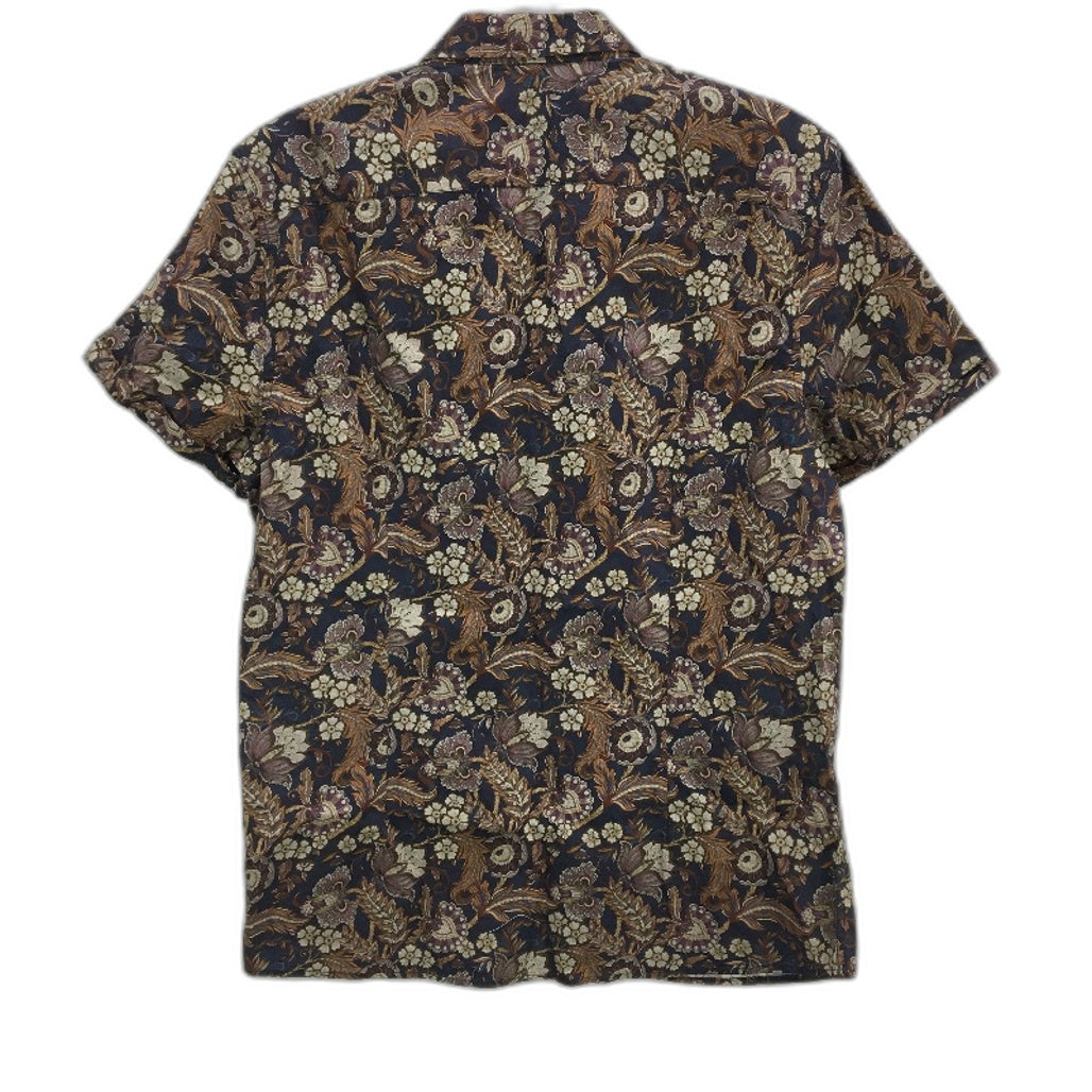 Maddox 100% Cotton Navy Paisley Patterned SSleeve Casual Shirt Mens Size M NEW