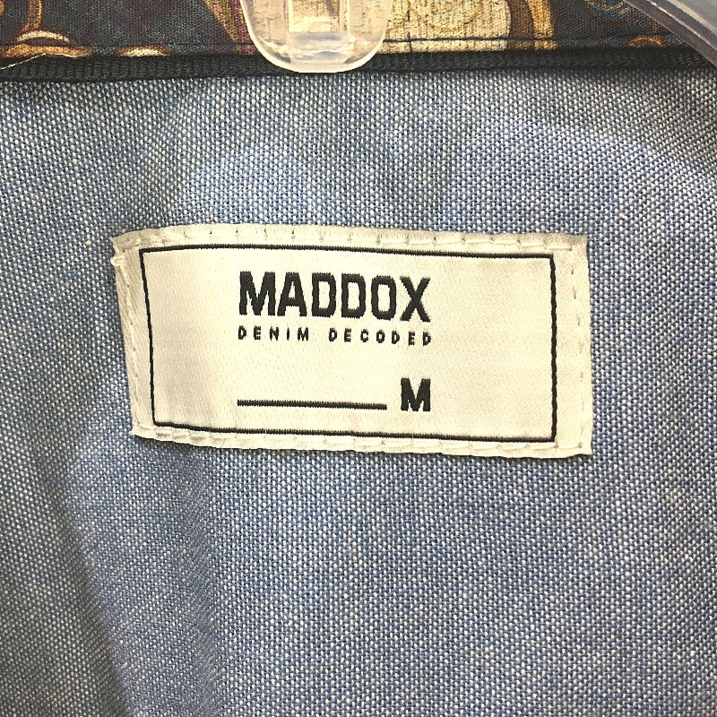 Maddox 100% Cotton Navy Paisley Patterned SSleeve Casual Shirt Mens Size M NEW