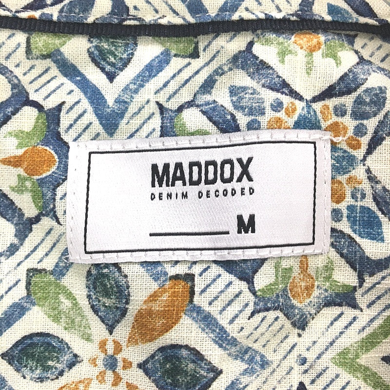Maddox 100% Cotton Green Blue Patterned SSleeve Casual Shirt Mens Size M NEW