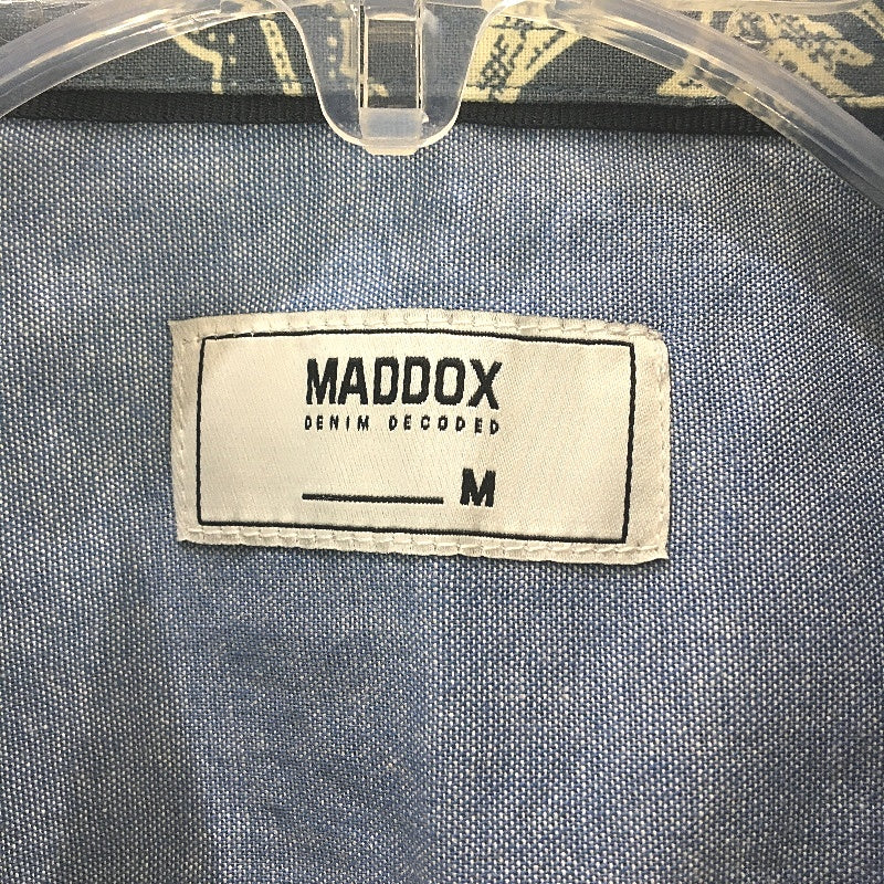 Maddox 100% Cotton Blue Floral Patterned SSleeve Casual Shirt Mens Size M NEW