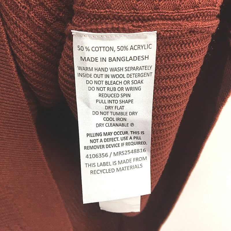 Reserve Australia Rust Brown Knit Short Sleeve Polo Style Top Mens Size M NEW