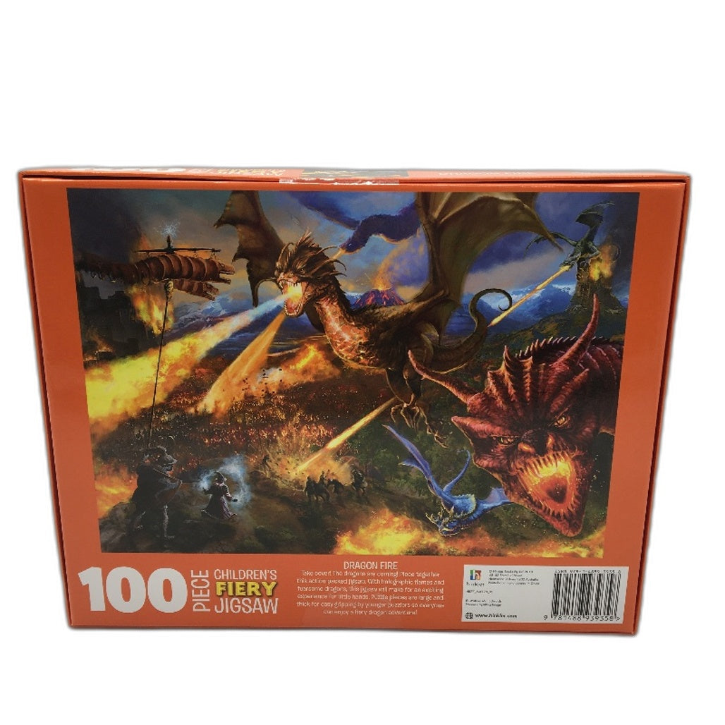 Hinkler Childrens Fiery Effect Dragon Fire 100 Piece Jigsaw Puzzle Ages 6+ NEW