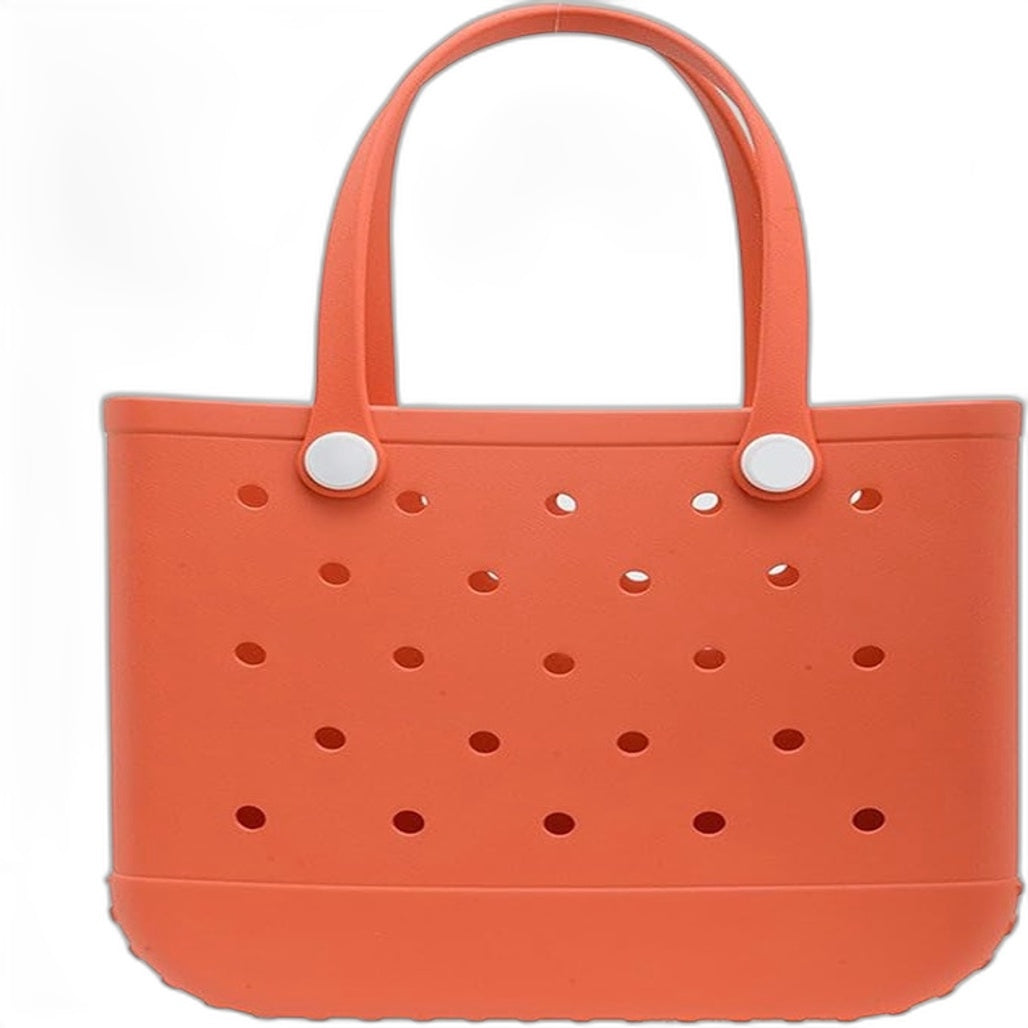 Jiusege Orange EVA Durable Waterproof Rubber Tread Base Sandproof Beach Tote NEW