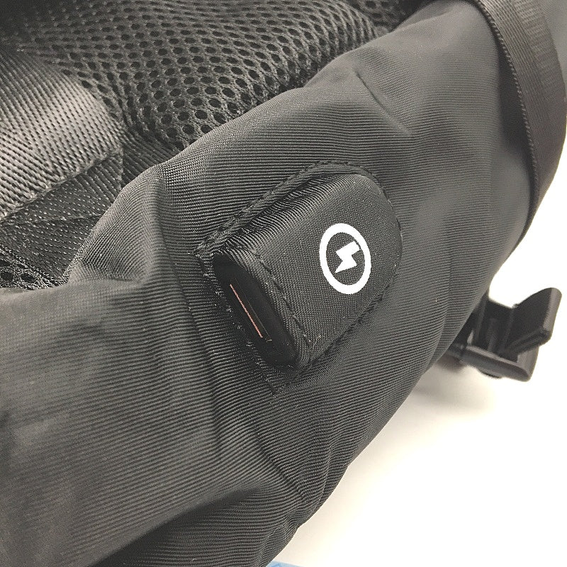 Wonhox Black Hand Pump Vacuum Compression Multi Compartment Travel Backpack NEW