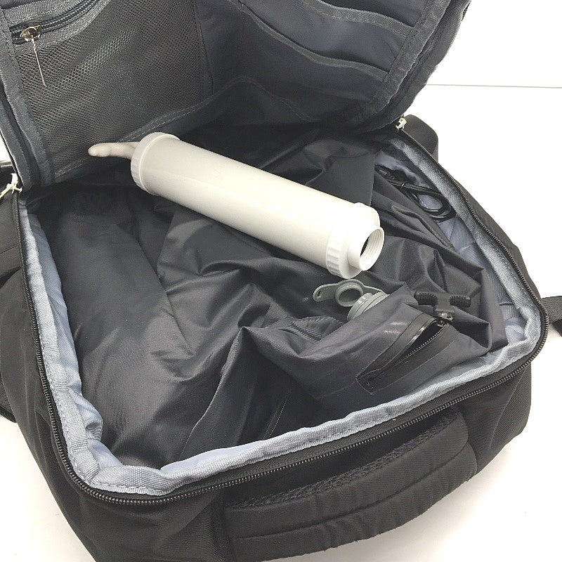 Wonhox Black Hand Pump Vacuum Compression Multi Compartment Travel Backpack NEW