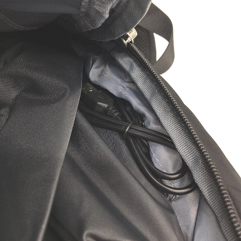 Wonhox Black Hand Pump Vacuum Compression Multi Compartment Travel Backpack NEW